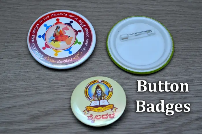 Custom printed button badge